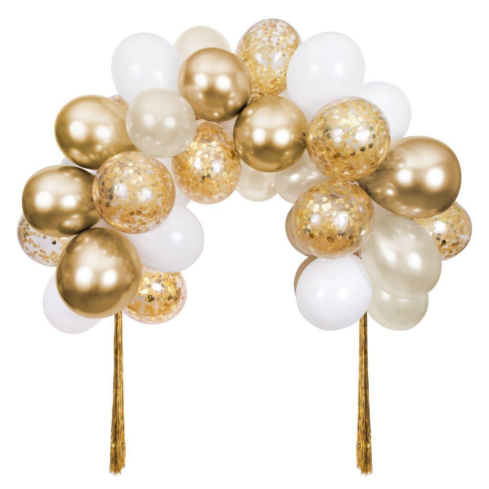 Gold Balloon and Tassels Arch