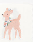 Pastel Deer Scalloped Napkins - Small