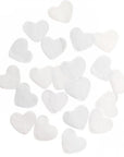 biodegradable white heart confetti