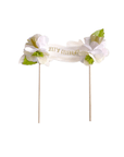 Floral Pennant Let's Celebrate Cake Topper