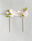 Banderín floral Celebremos la decoración para tarta
