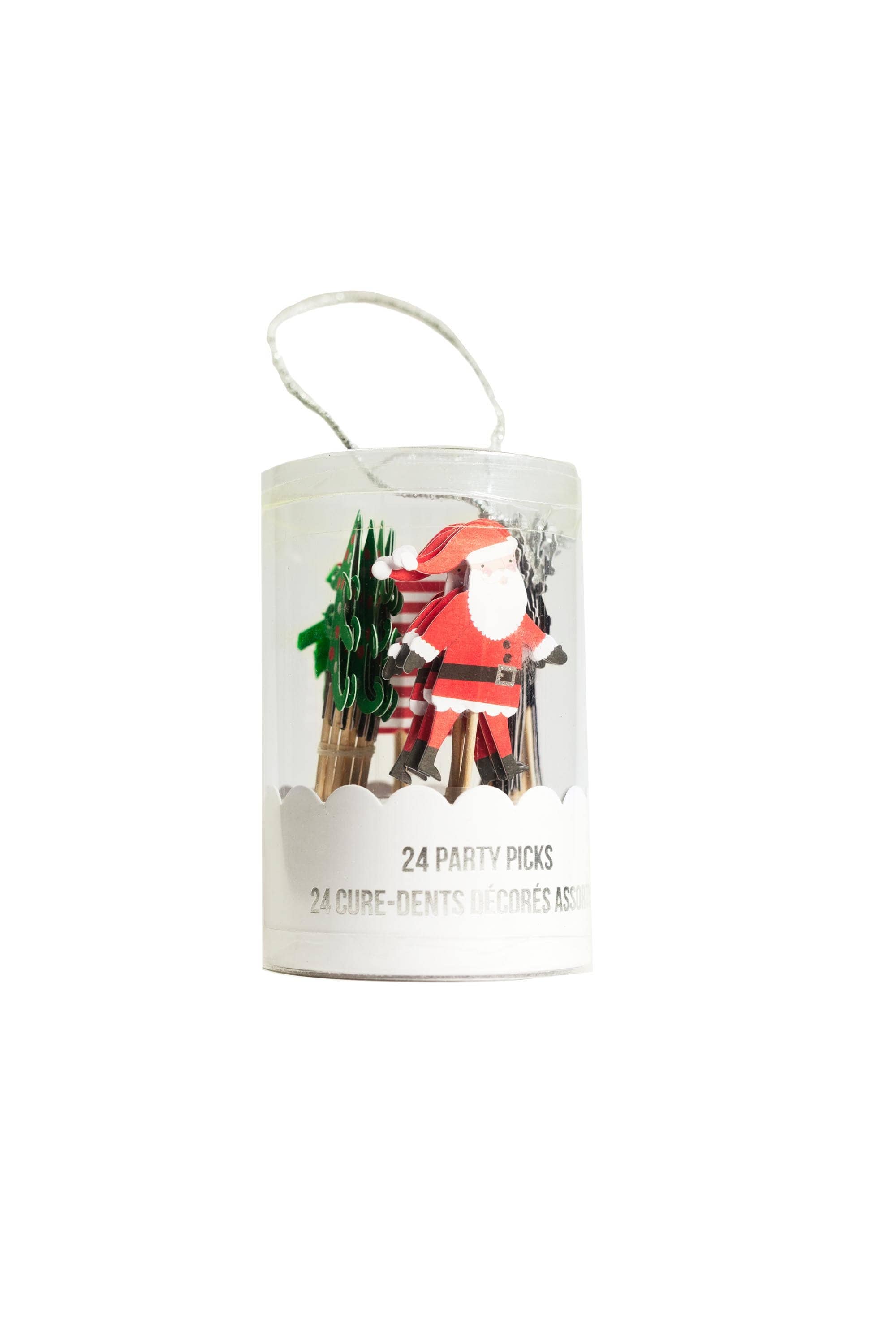 Santa, Reindeer, Christmas Tree, and Present Party Picks