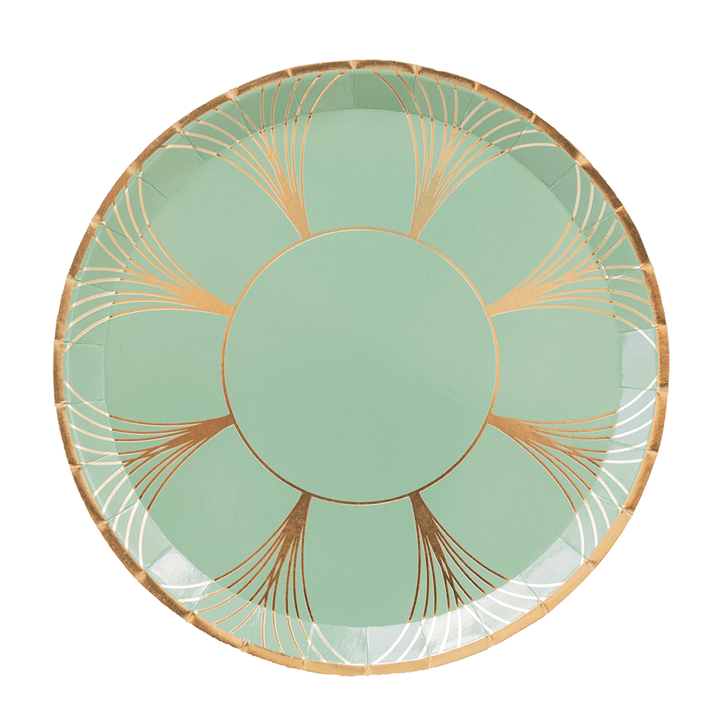 Sage Green Gatsby Party Plates