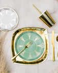 Sage Green Gatsby Plates - Large