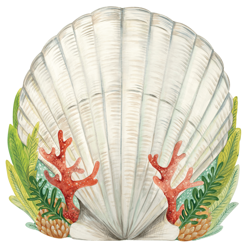 Mermaid Shell Die Cut Placemat