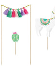 Llama and Cactus Cake Toppers