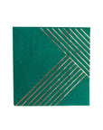 Rose Gold Striped Green Napkins