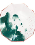 Manhattan Green and Rose Gold Foil Party Plates