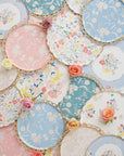 Floral Chinoiserie Lattice Plates