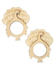 Anillos de servilleta de pavo de madera