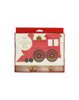 Conjunto de pancartas de tren del Polo Norte y Jingle Bell