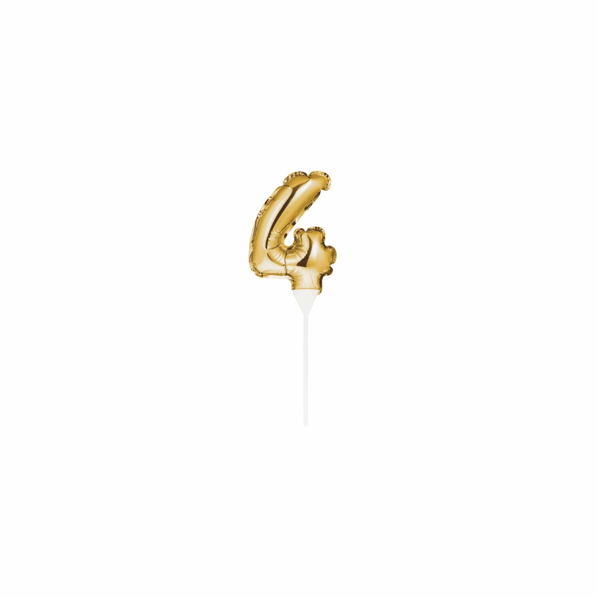 Décoration de Gâteau Chiffre en Mini Ballon Doré - 4
