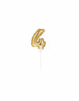 Gold Mini Balloon Number Cake Topper - 4