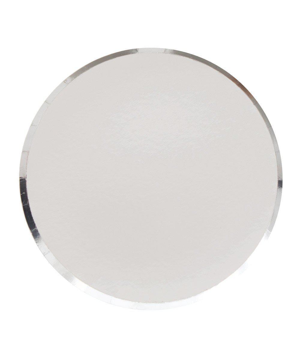 Round Silver Party Plates