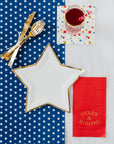 Assiettes étoiles crème découpées