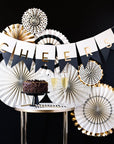Customizable Black Tie Pennant Banner