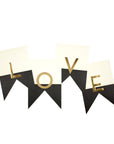 Customizable Black Tie Pennant Banner
