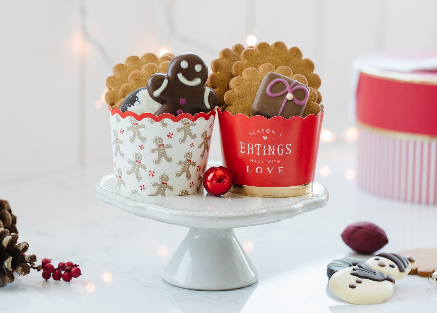 Coupes de friandises pour les repas de saison et la cuisson du pain d'épices