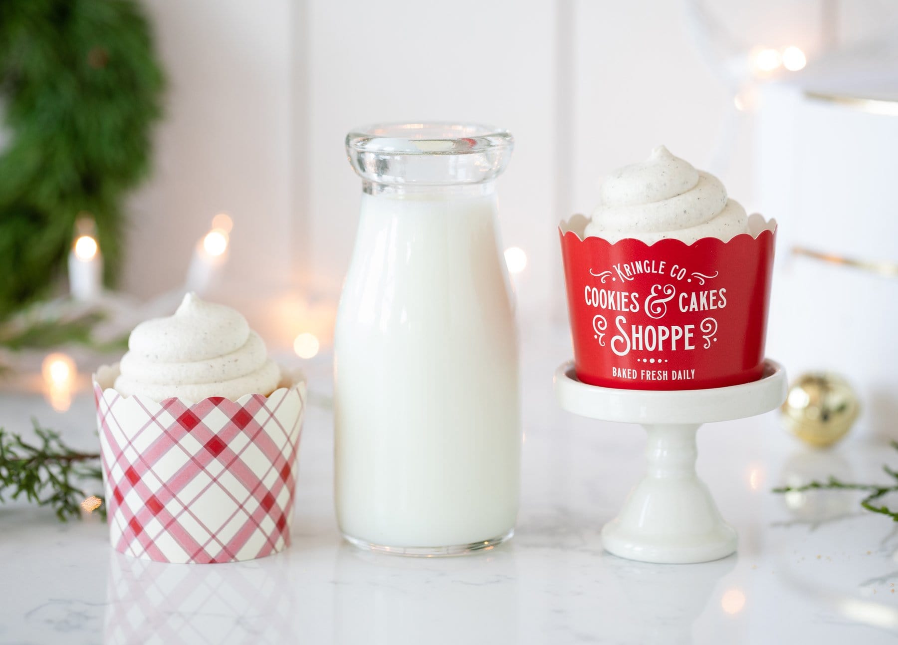 Santa Cookie Shoppe and Plaid Baking Treat Cups