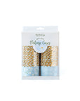 Periwinkle Plaid and Daisy Baking Treat Cups