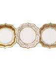 Assiettes en porcelaine de fête dorées