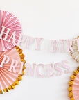 Banner de feliz cumpleaños princesa