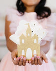 Gold Glitter Castle Favour Boxes