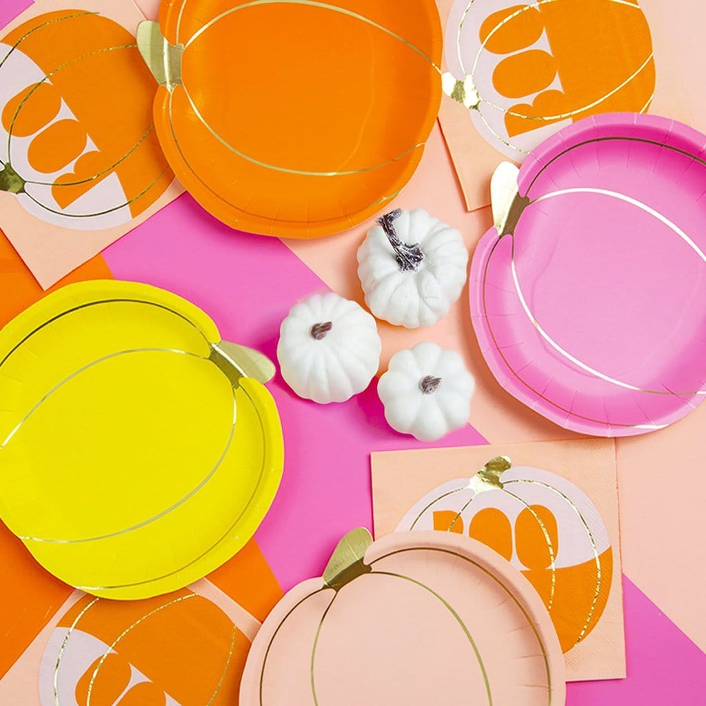 Assortiment d’assiettes de citrouille Brights