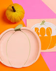 Assorted Brights Pumpkin Plates