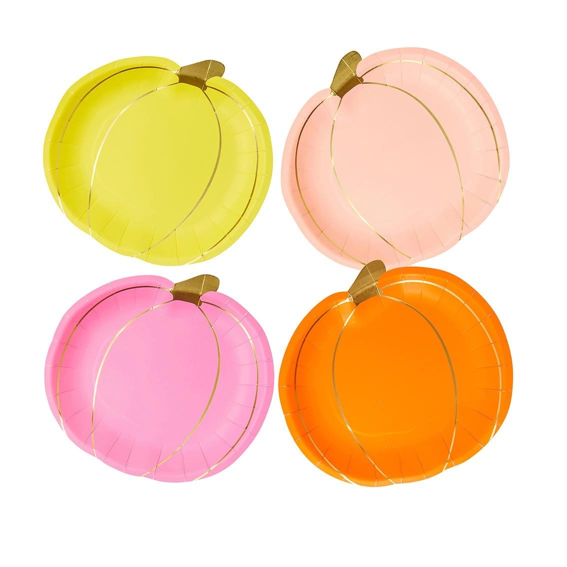 Assortiment d’assiettes de citrouille Brights
