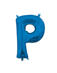 Mini ballons lettres en aluminium bleu