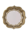 Assiettes en porcelaine de fête dorées