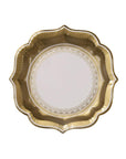 Assiettes en porcelaine de fête dorées