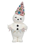 Pastel Tree Hat Snowman With Merry Banner