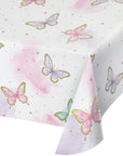 Nappe de table en papier papillon chatoyant pastel