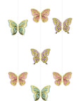 Papillons suspendus chatoyants pastel