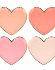 Platos de corazón Shades of Pink - Pequeño