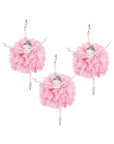 Pompons en tissu ballerine rose