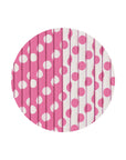 Pink Dots Paper Straws