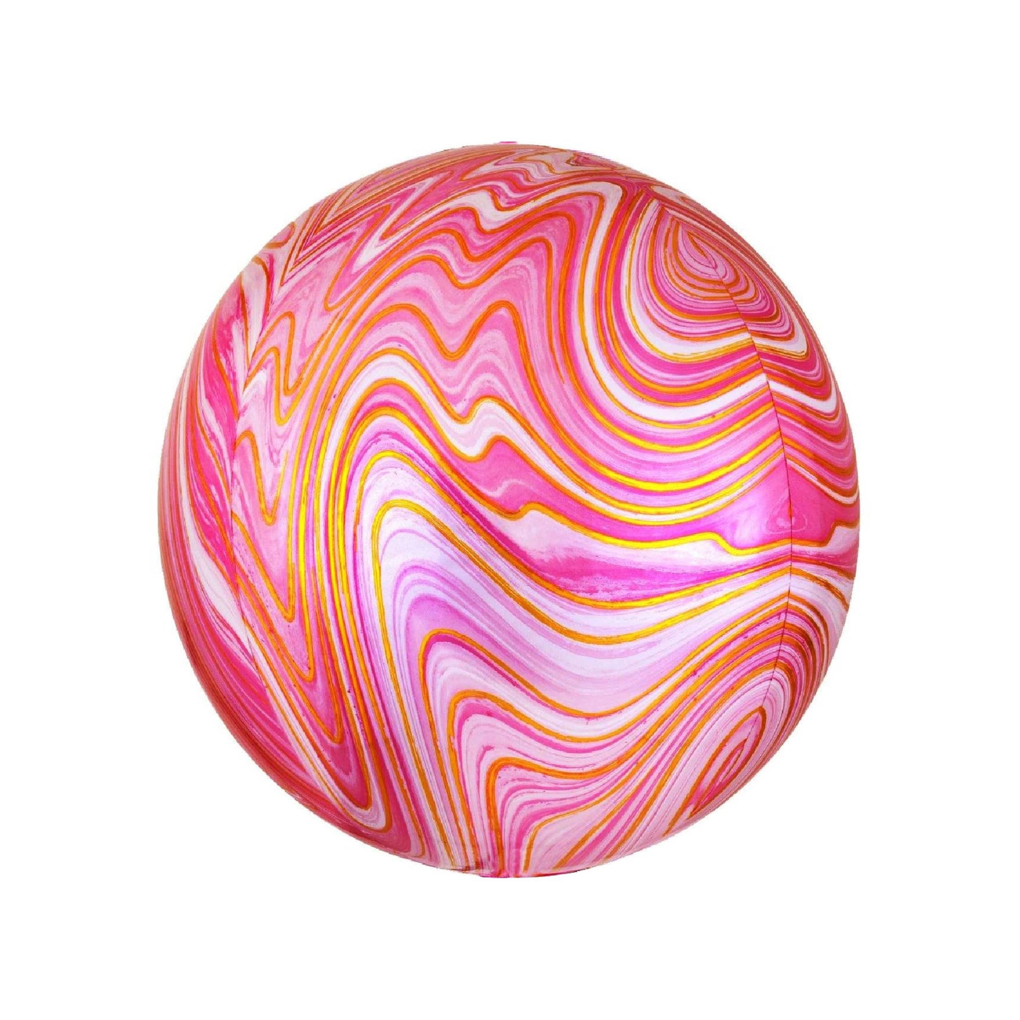 Red and Pink Marble Orb Balloon