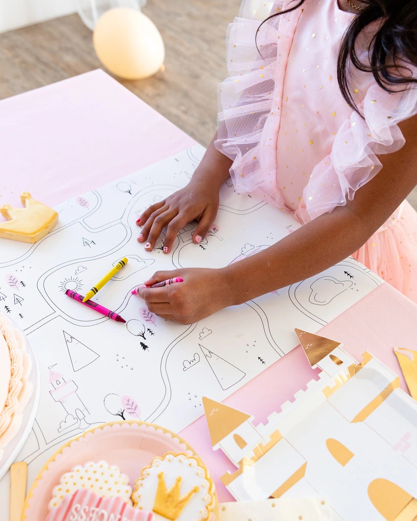 Chemin de table couleur princesse