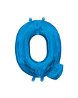 Mini ballons lettres en aluminium bleu