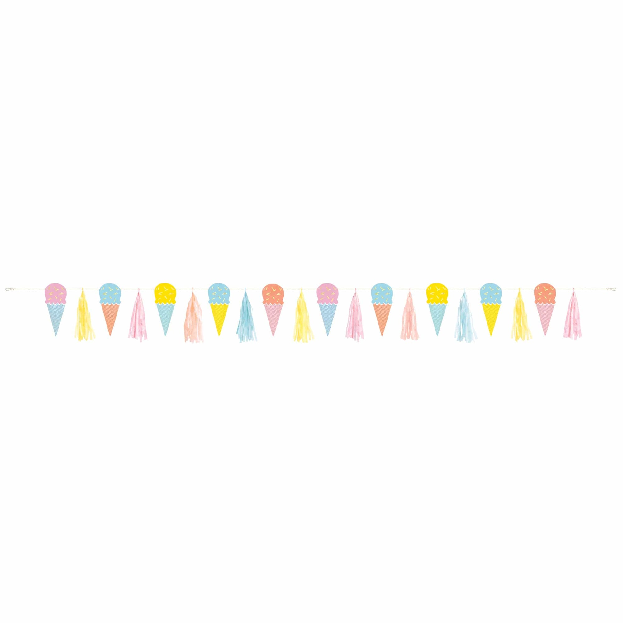 Rainbow Ice Cream Tassel Banner