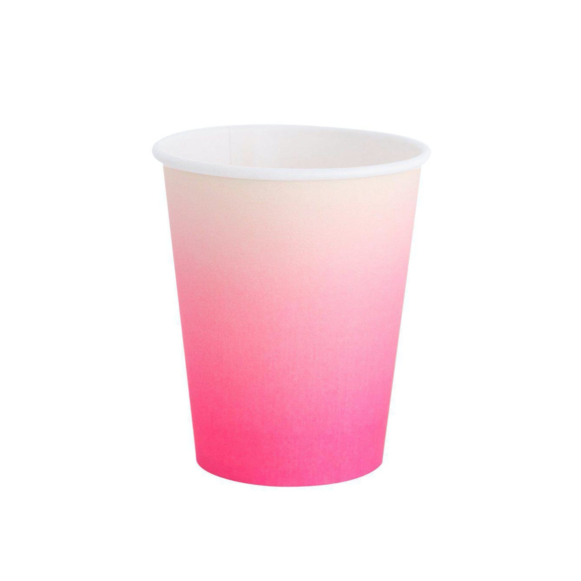 Rose Pink Ombre Party Cups