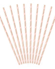 Pink and Gold Paper Straws