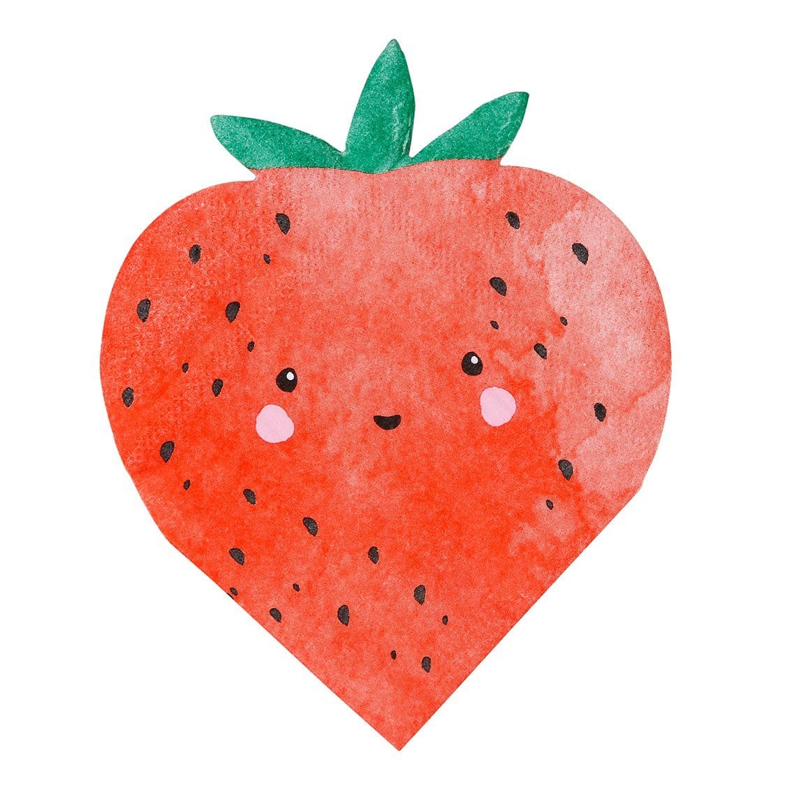Strawberry Die Cut Shaped Napkins