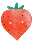 Strawberry Die Cut Shaped Napkins