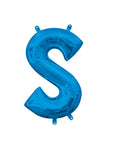 Mini ballons lettres en aluminium bleu