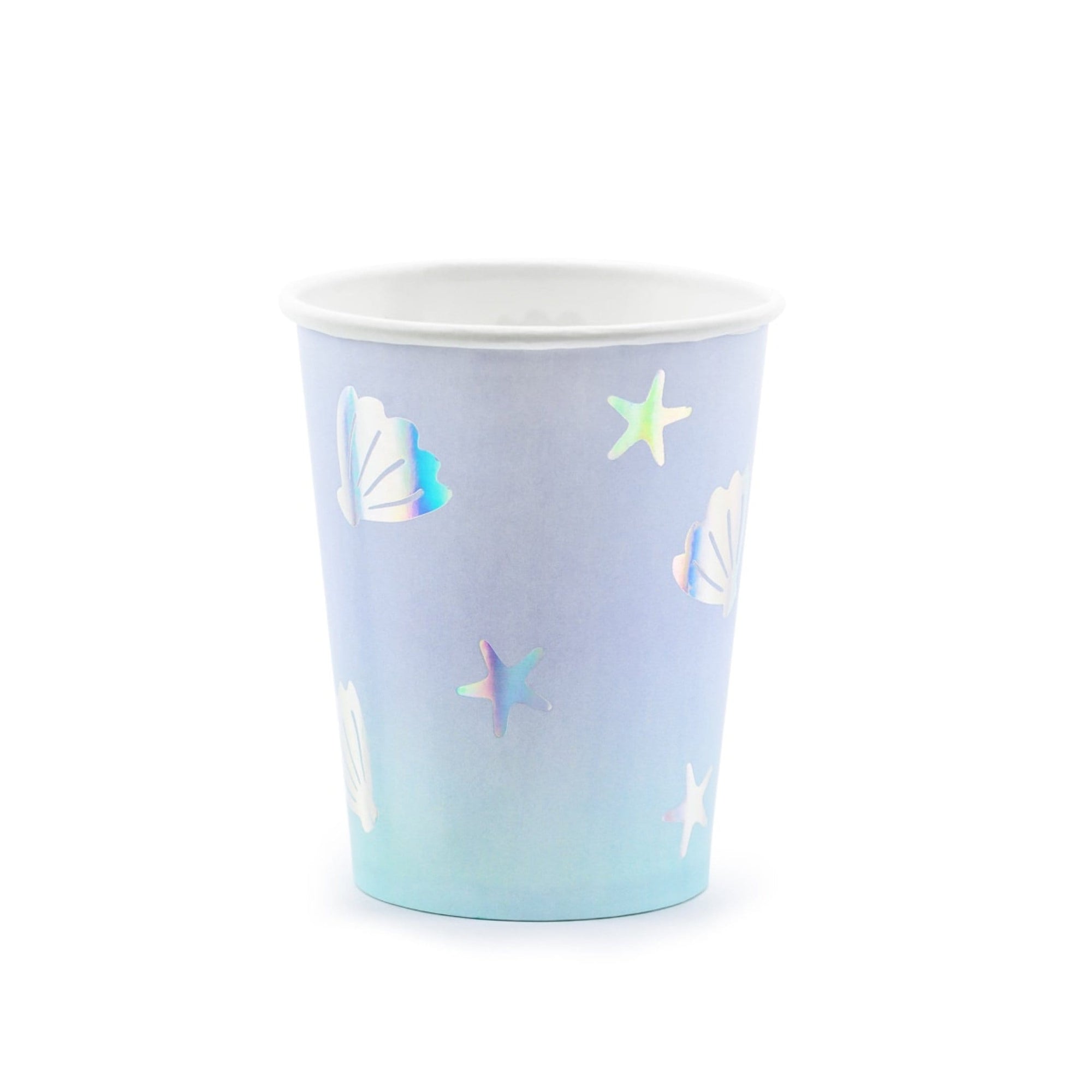 Silver Seashell Ombre Cups