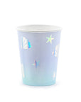 Silver Seashell Ombre Cups